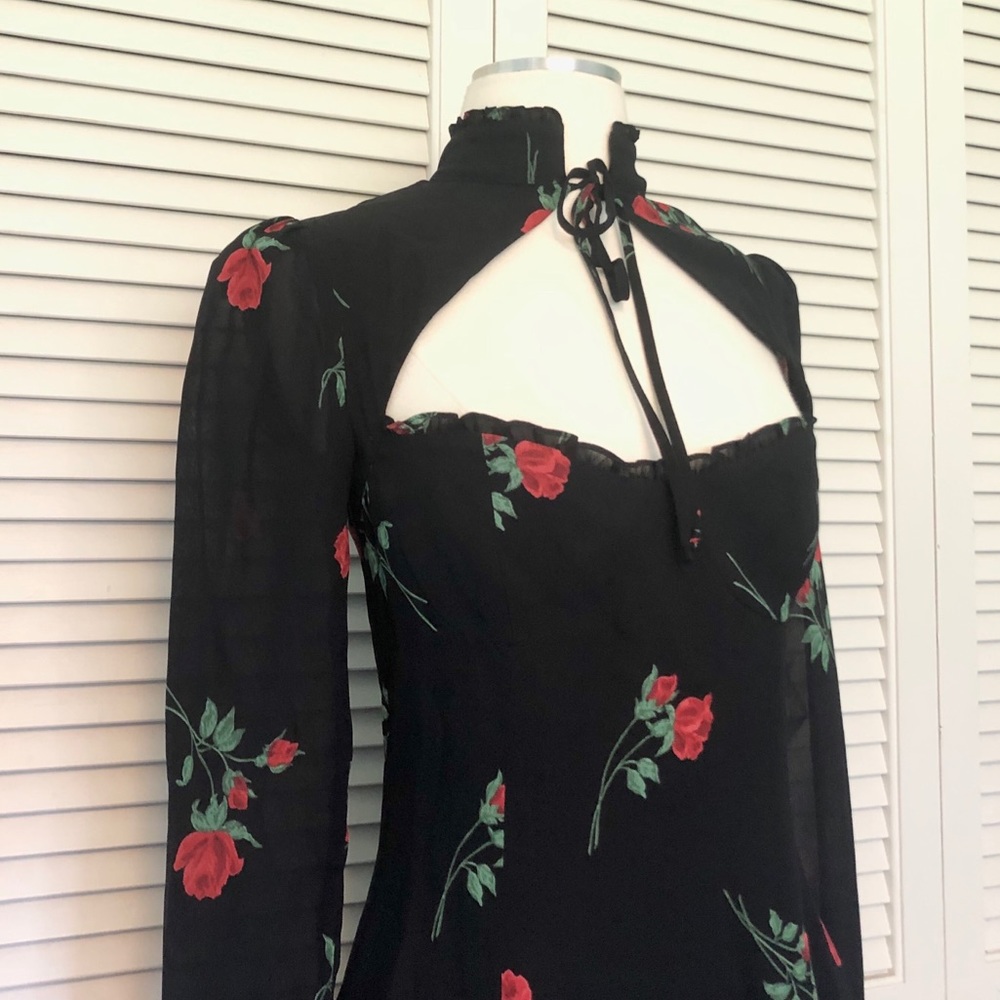 ⚡️SALE NWT Reformation Vivianne Rose Cut Out Dress - Picture 6 of 9